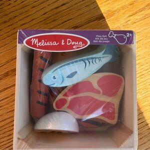Brand New Melissa & Doug Kids Food Groups Wooden Play Set Meat Egg Protein